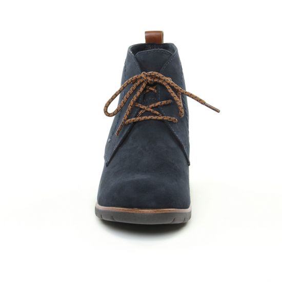 bottines à lacets bleu marine mode femme automne hiver - Photo Produit 6