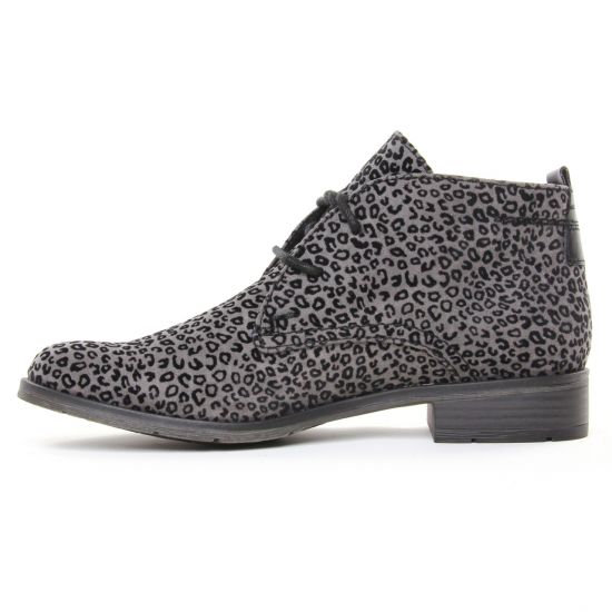 bottines à lacets gris léopard mode femme automne hiver - Photo Produit 3
