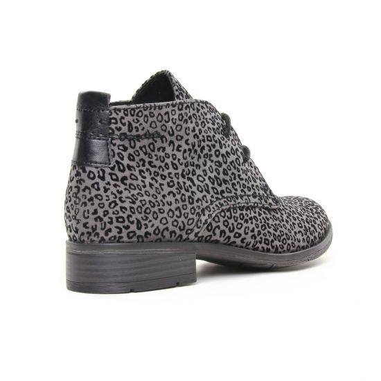 bottines à lacets gris léopard mode femme automne hiver - Photo Produit 7