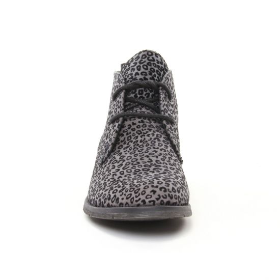 bottines à lacets gris léopard mode femme automne hiver - Photo Produit 6