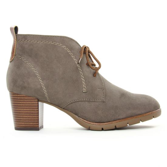 bottines à lacets marron beige mode femme automne hiver - Photo Produit 2
