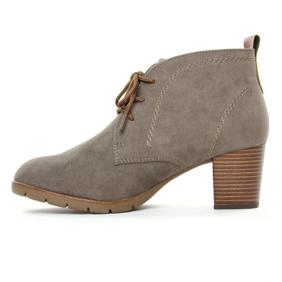 bottines à lacets marron beige mode femme automne hiver - Photo Produit 3