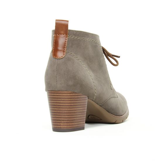 bottines à lacets marron beige mode femme automne hiver - Photo Produit 7