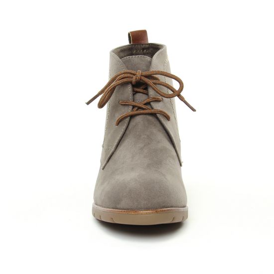 bottines à lacets marron beige mode femme automne hiver - Photo Produit 6