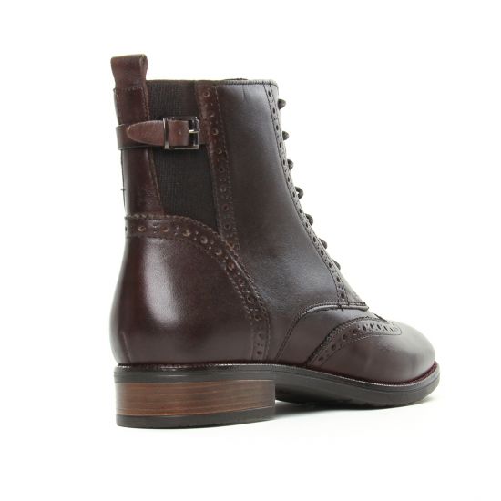 bottines à lacets marron café mode femme automne hiver - Photo Produit 7