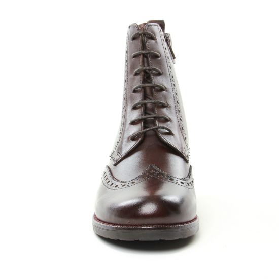 bottines à lacets marron café mode femme automne hiver - Photo Produit 6
