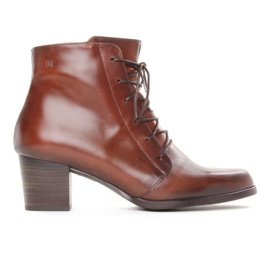 bottines à lacets marron mode femme automne hiver - Photo Produit 2