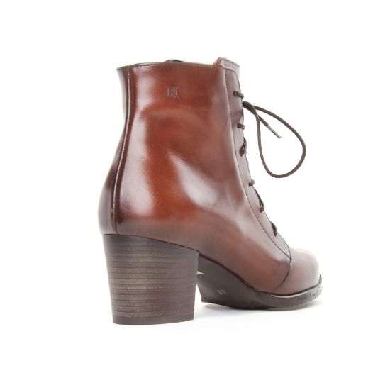 bottines à lacets marron mode femme automne hiver - Photo Produit 7
