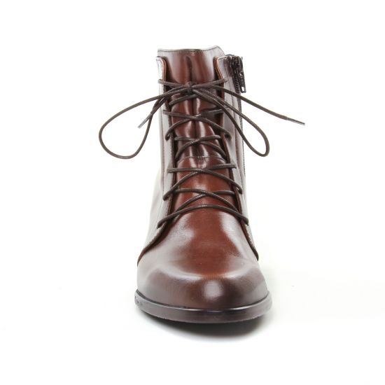 bottines à lacets marron mode femme automne hiver - Photo Produit 6