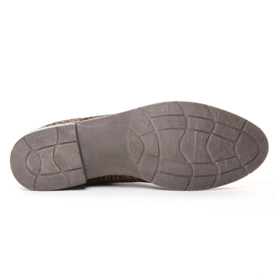 bottines à lacets marron léopard mode femme automne hiver - Photo Produit 5