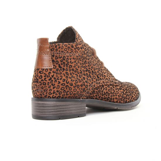 bottines à lacets marron léopard mode femme automne hiver - Photo Produit 7