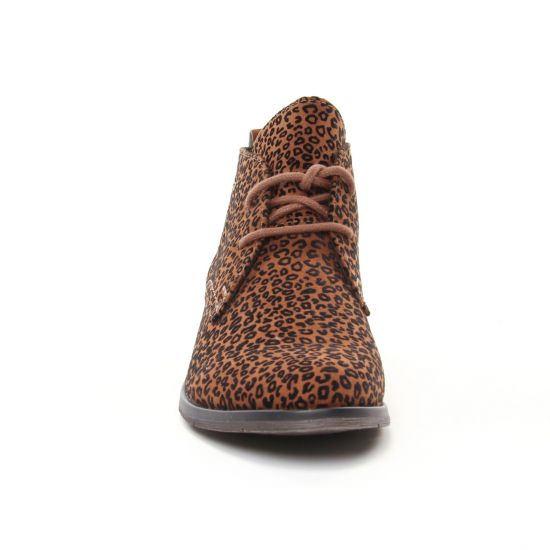 bottines à lacets marron léopard mode femme automne hiver - Photo Produit 6