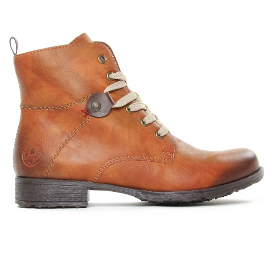 bottines à lacets marron mode femme automne hiver - Photo Produit 2