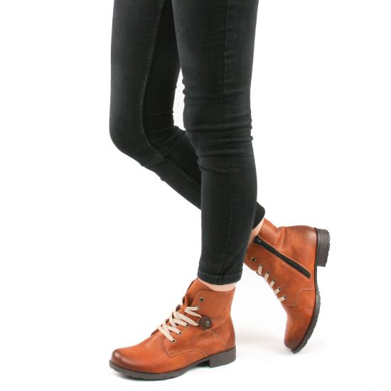 bottines à lacets marron mode femme automne hiver - Photo Produit 8