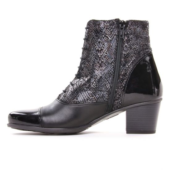bottines à lacets noir mode femme automne hiver - Photo Produit 3