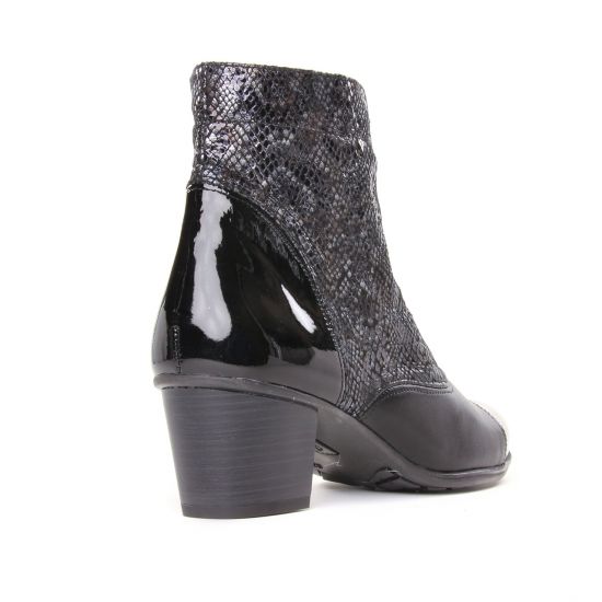 bottines à lacets noir mode femme automne hiver - Photo Produit 7