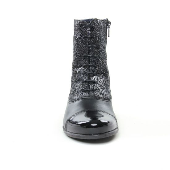 bottines à lacets noir mode femme automne hiver - Photo Produit 6