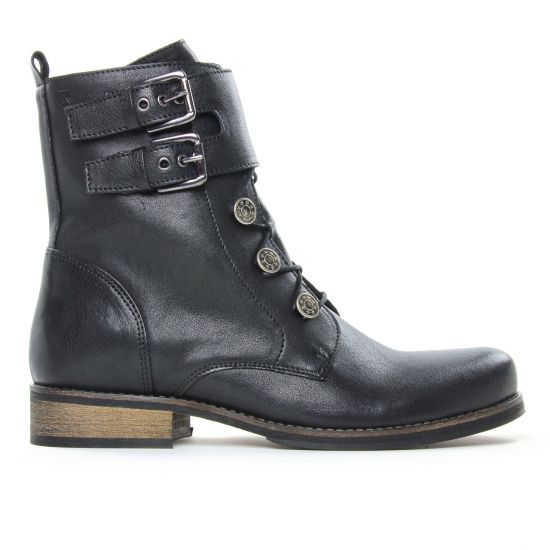 bottines à lacets noir mode femme automne hiver - Photo Produit 2