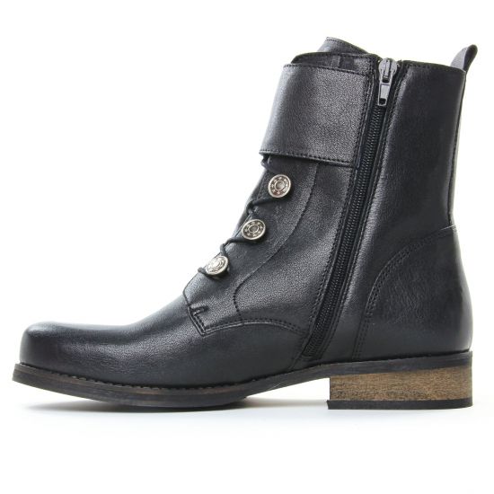 bottines à lacets noir mode femme automne hiver - Photo Produit 3