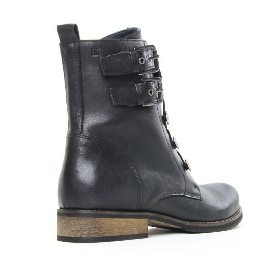 bottines à lacets noir mode femme automne hiver - Photo Produit 7