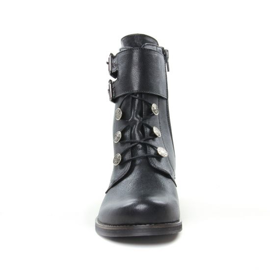 bottines à lacets noir mode femme automne hiver - Photo Produit 6
