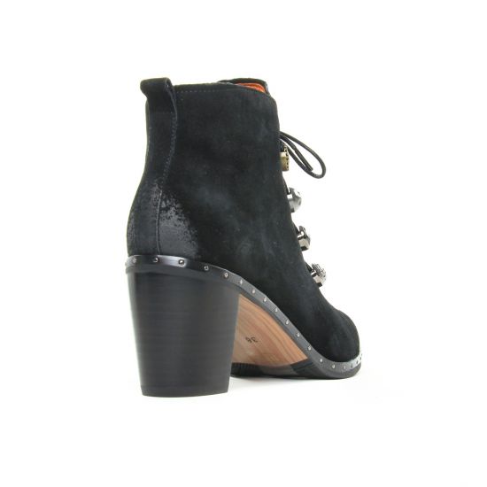 bottines à lacets noir mode femme automne hiver - Photo Produit 7