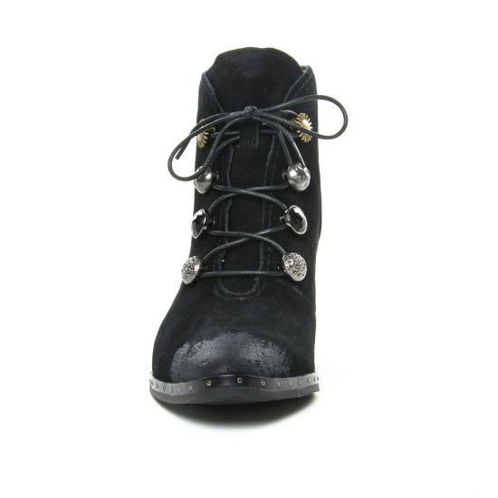 bottines à lacets noir mode femme automne hiver - Photo Produit 6