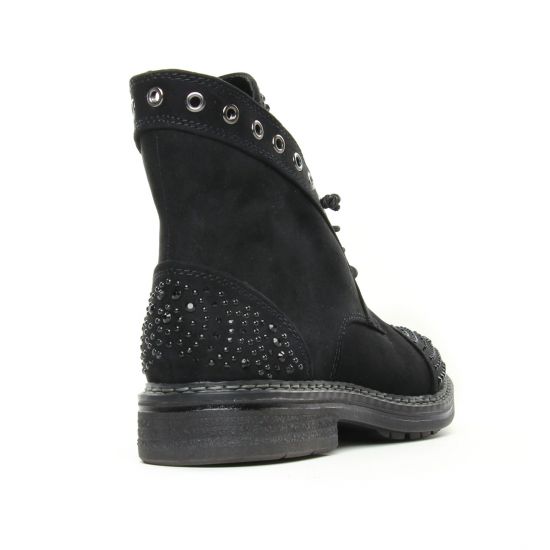 bottines à lacets noir mode femme automne hiver - Photo Produit 7