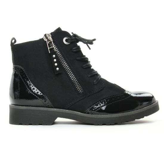bottines à lacets noir mode femme automne hiver - Photo Produit 2