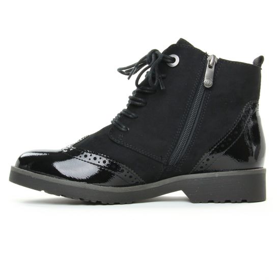 bottines à lacets noir mode femme automne hiver - Photo Produit 3