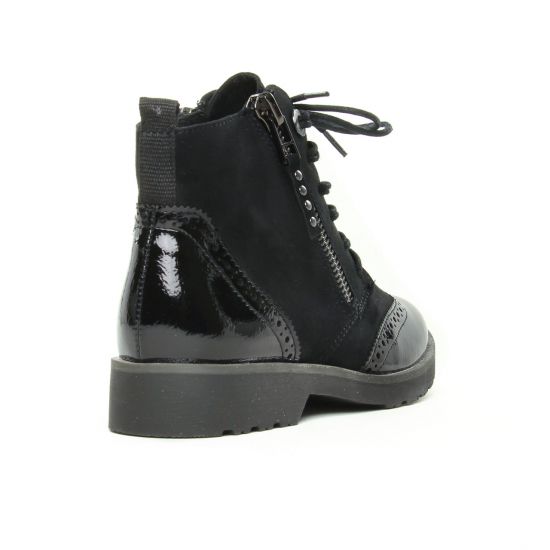 bottines à lacets noir mode femme automne hiver - Photo Produit 7