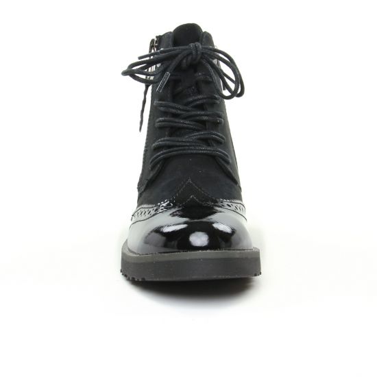 bottines à lacets noir mode femme automne hiver - Photo Produit 6