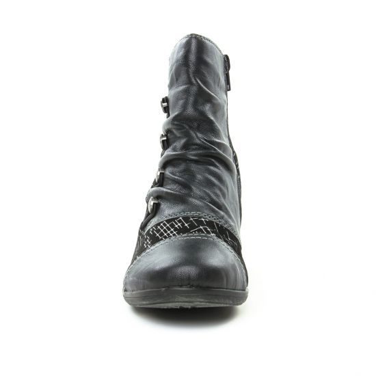 bottines à lacets noir multi mode femme automne hiver - Photo Produit 6
