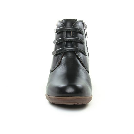 bottines à lacets noir mode femme automne hiver - Photo Produit 6