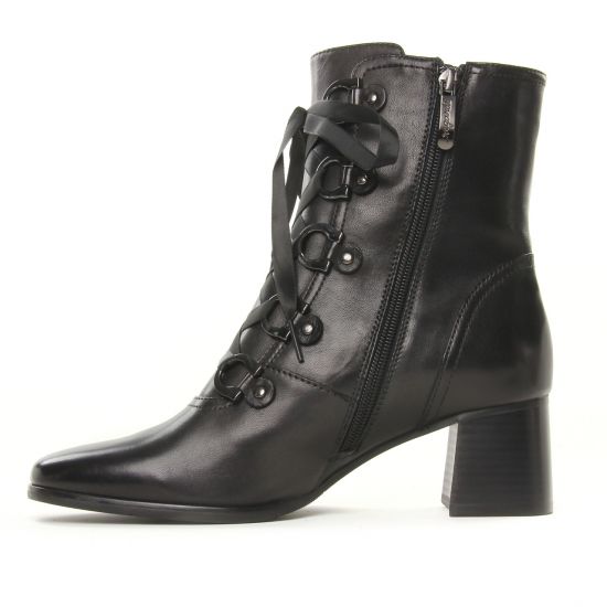 bottines à lacets noir mode femme automne hiver - Photo Produit 3
