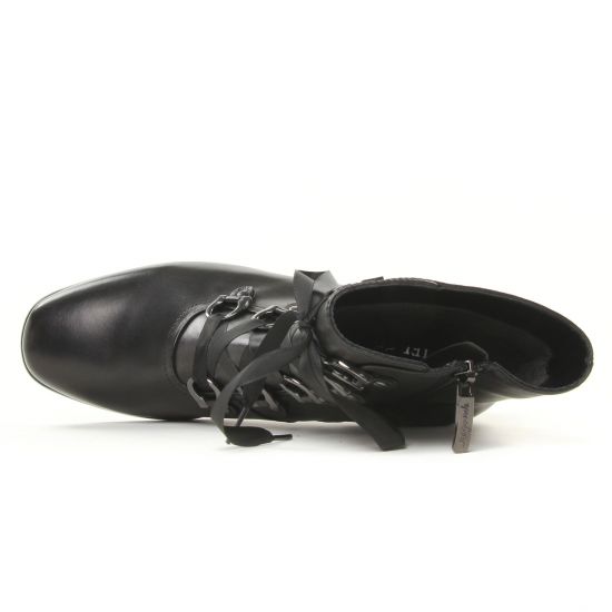 bottines à lacets noir mode femme automne hiver - Photo Produit 4