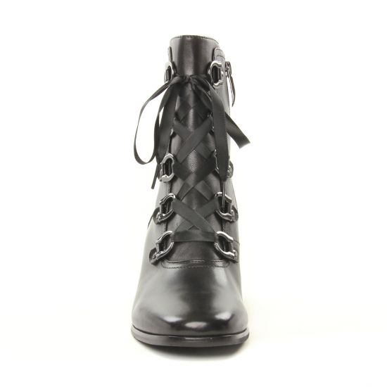 bottines à lacets noir mode femme automne hiver - Photo Produit 6