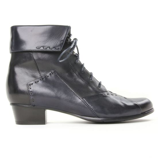bottines à lacets noir mode femme automne hiver - Photo Produit 2