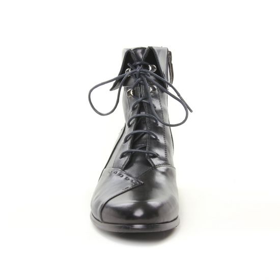bottines à lacets noir mode femme automne hiver - Photo Produit 6