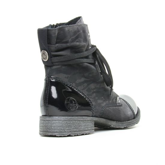 bottines à lacets noir mode femme automne hiver - Photo Produit 7