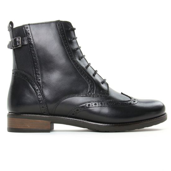 bottines à lacets noir mode femme automne hiver - Photo Produit 2