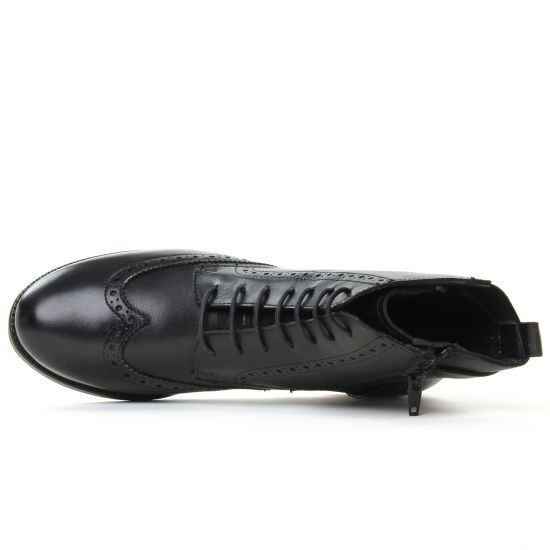 bottines à lacets noir mode femme automne hiver - Photo Produit 4