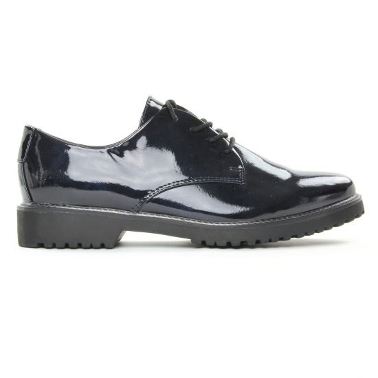derbies bleu vernis mode femme automne hiver - Photo Produit 2