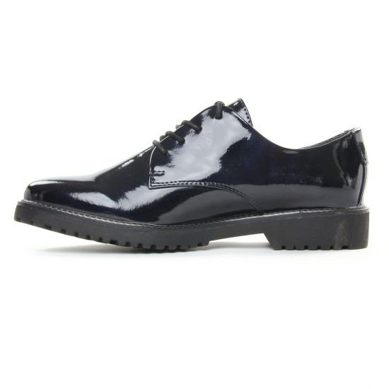 derbies bleu vernis mode femme automne hiver - Photo Produit 3