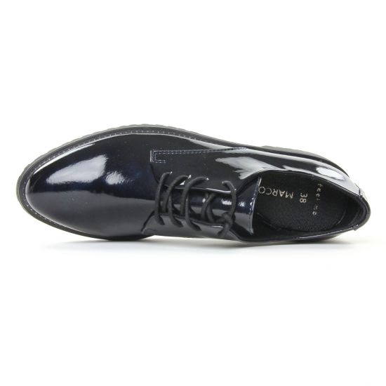derbies bleu vernis mode femme automne hiver - Photo Produit 4