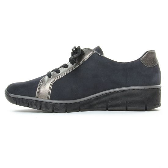 derbys compensées noir bleu mode femme automne hiver - Photo Produit 3