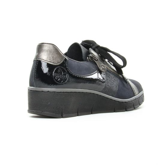 derbys compensées noir bleu mode femme automne hiver - Photo Produit 7