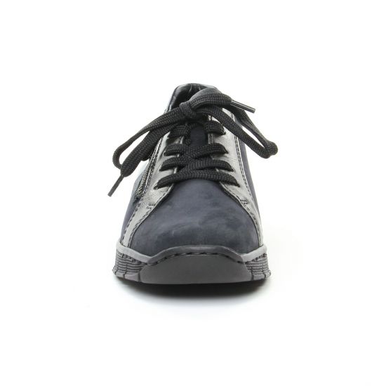 derbys compensées noir bleu mode femme automne hiver - Photo Produit 6