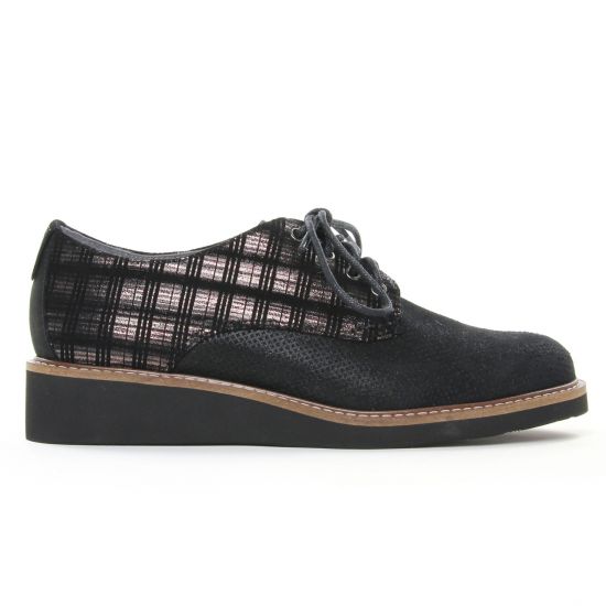 derbys compensées noir or mode femme automne hiver - Photo Produit 2