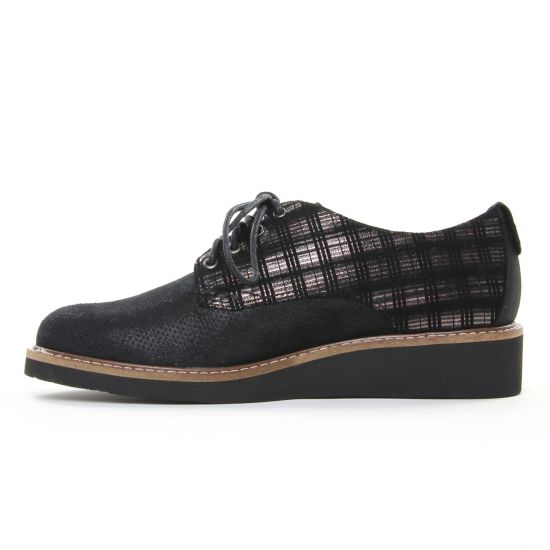 derbys compensées noir or mode femme automne hiver - Photo Produit 3